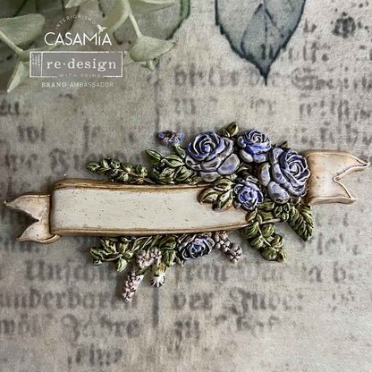 Redesign Decor Moulds® – Blooming Banners – 1 pc, 12.7cm x 25.4cm x 0.8cm