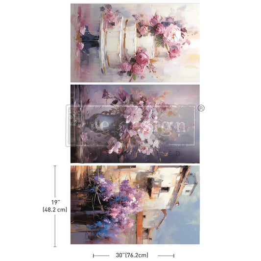 Decoupage Decor Tissue Paper Pack - Lilac Lush Celebration- 3 sheets, 19.5"x30" each