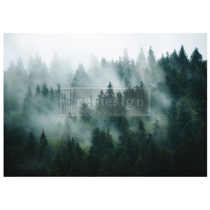 Redesign A1 Decoupage Fiber- Pine Grove Hue - 1 SHEET