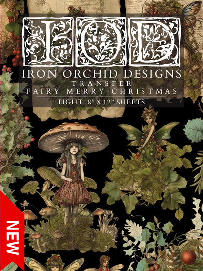 IOD - Fairy Merry Christmas Decor Transfer Pad