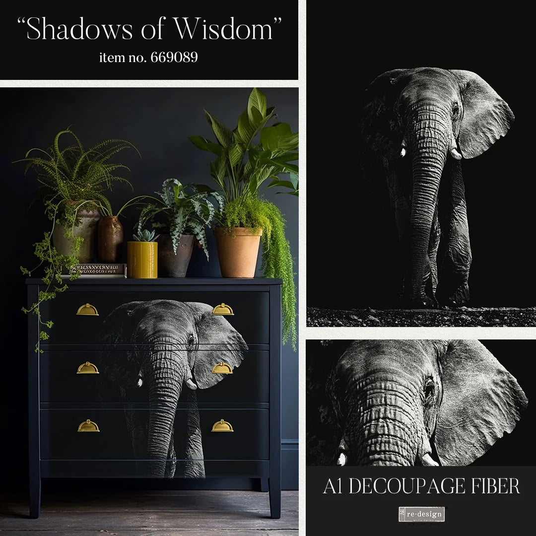 A1 Decoupage Fiber- Shadows Of Wisdom - 1 sheet