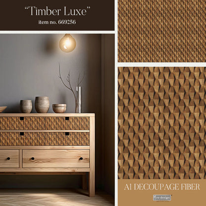 Redesign A1 Decoupage Fiber - Timber Luxe-  - 1 sheet