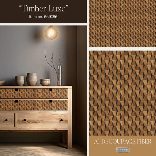 A1 Decoupage Fiber - Timber Luxe-  - 1 sheet