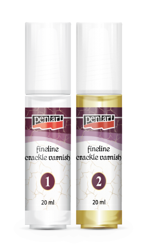 Pentart 2-Component Fineline Crackle Varnish 2 x 20 ml.