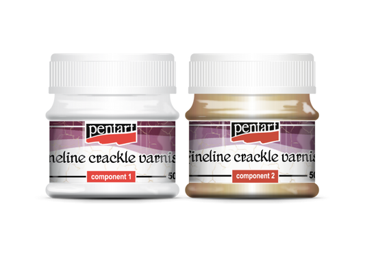 Pentart 2-Component Fineline Crackle Varnish 2 x 50 ml.