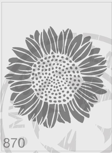 Sunflower - MSL 870 Stencil Medium - 140mm cutout (sheet size 155x155mm)