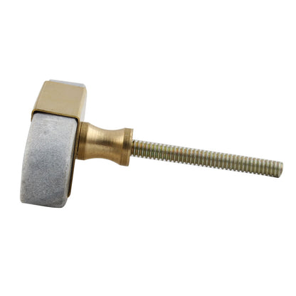 Grey Oval Golden Stone Dresser Knobs