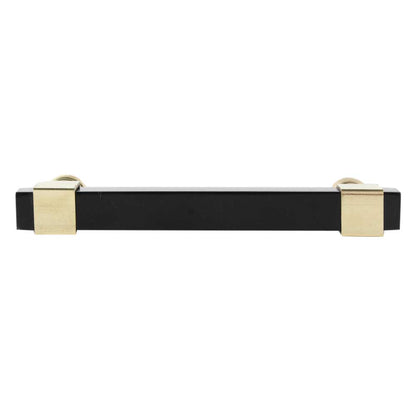 Black Resin And Brass Door Handles