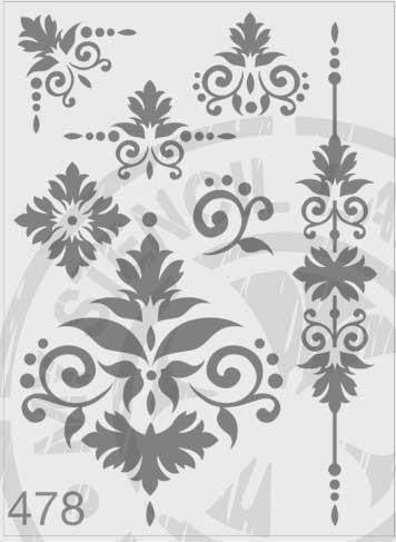 Flourish Package - MSL 478 Stencil Large (sheet size 210 x 295mm)