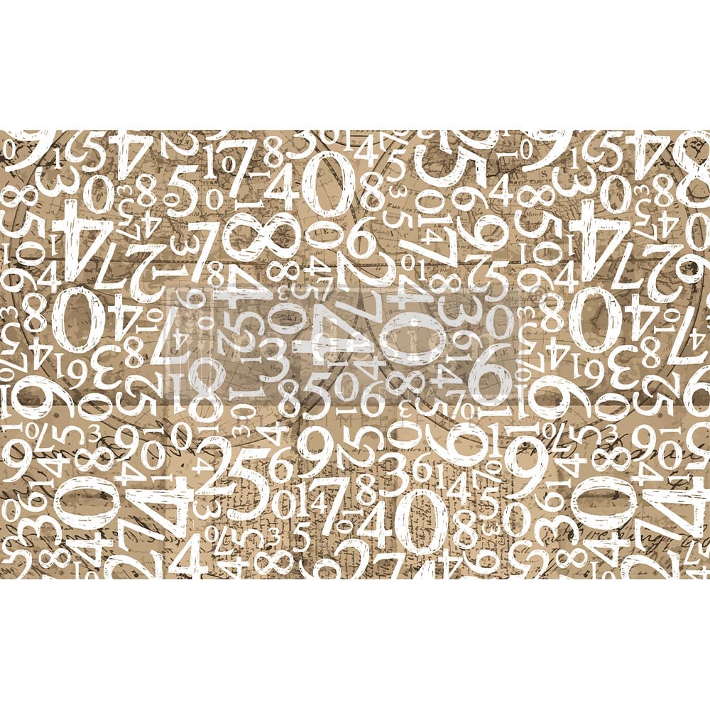 Engraved Numbers - Redesign Decoupage Decor Tissue Paper