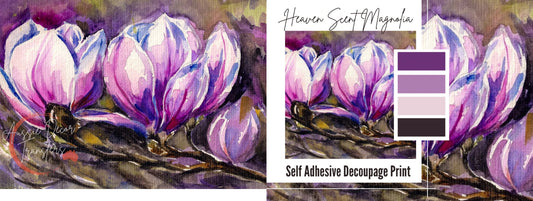 Heaven Scent Magnolia - Self adhesive Decoupage