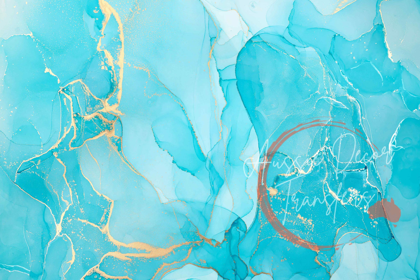 Alcohol ink Poster Print - Artic Azure