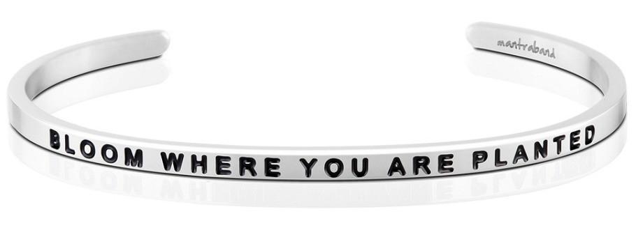 Bloom Where You Are Planted Jewellery > Affirmation Bracelet > Mantra Bands Silver