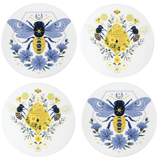 Coasters Boho Bees S/4