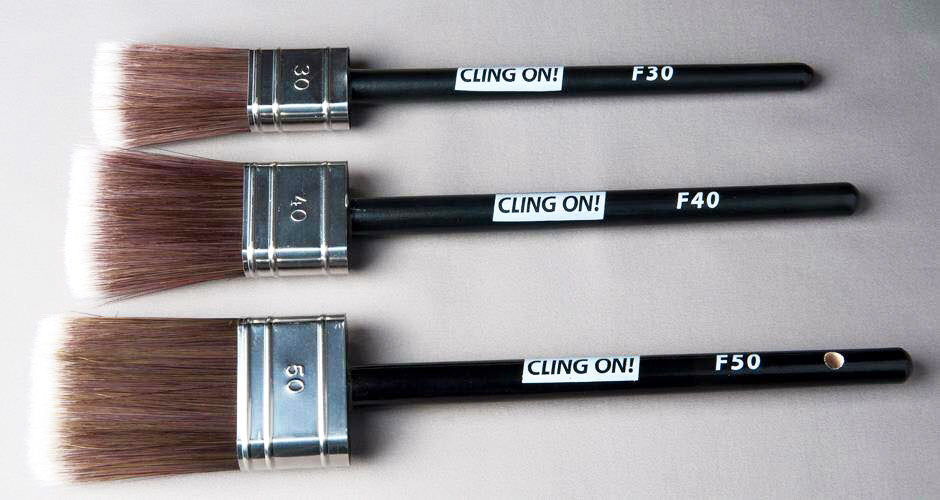 Cling On Brushes! - Round, Oval, Flat & Bent Brushes F30