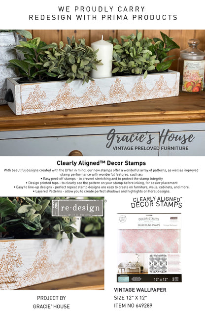 Vintage Wallpaper - Re-design Stamp