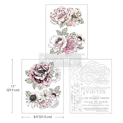 Redesign Middy Transfers –  Desert Rose - 3 sheets, 8.5"x11" (21.59cm x 27.94cm)