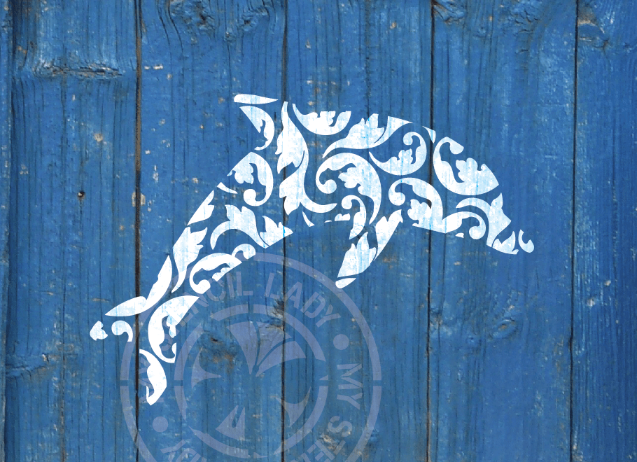 Dolphin Ornate- MSL 407 Stencil