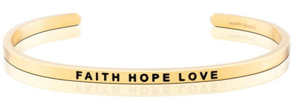 Faith Hope Love Jewellery > Affirmation Bracelet > Mantra Bands Gold