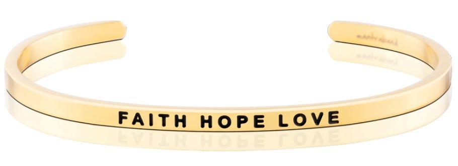 Faith Hope Love Jewellery > Affirmation Bracelet > Mantra Bands Gold