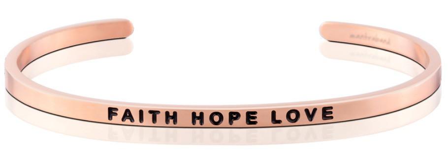 Faith Hope Love Jewellery > Affirmation Bracelet > Mantra Bands Rose Gold
