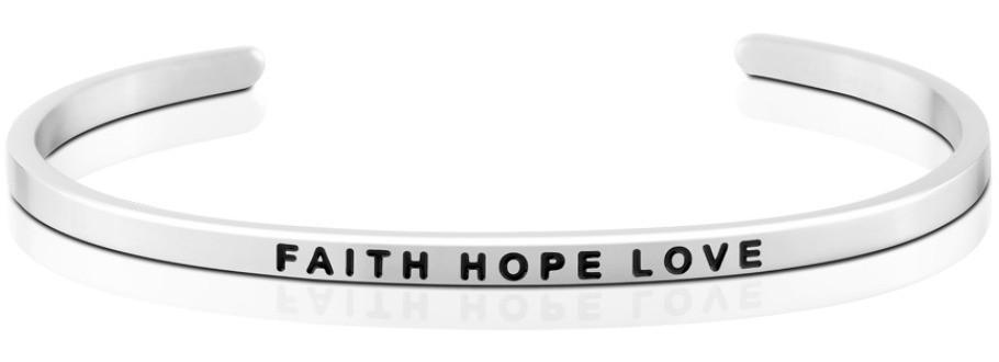 Faith Hope Love Jewellery > Affirmation Bracelet > Mantra Bands Silver