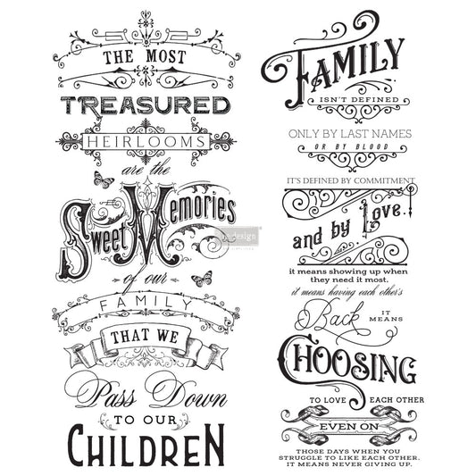 Re-design Decor Transfer - Family Heirlooms Transfers > rub on transfers > redesign transfers