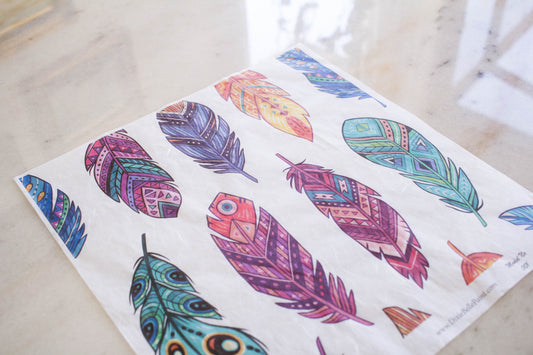 Belles and Whistles | Feathers Rice Paper Set