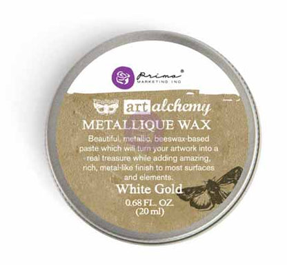 Prima Art Alchemy - Metallique Waxes - 20ml Wax > Art Alchemy > Metallique Wax White Gold