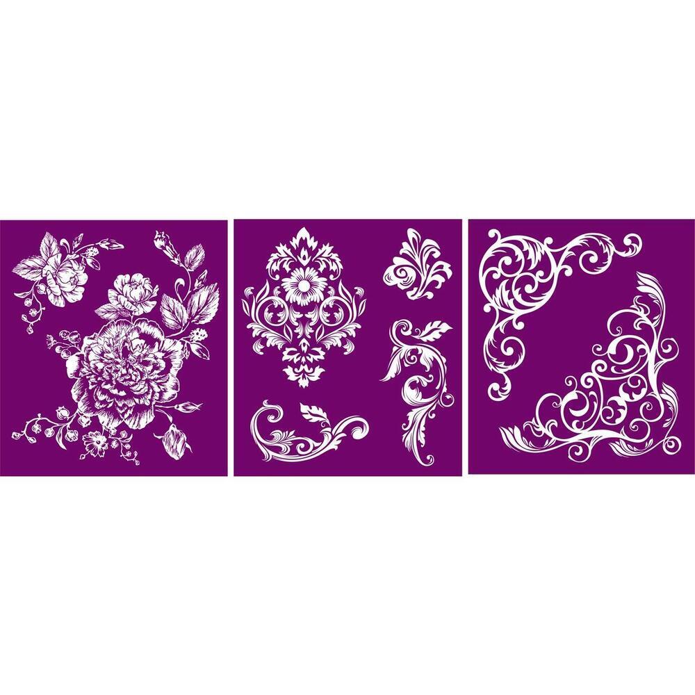 Floral Silk Screen Stencil