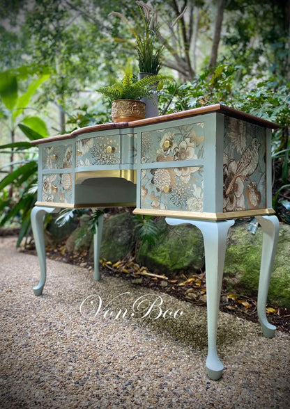 Foil Bird - Mint Decoupage Papers