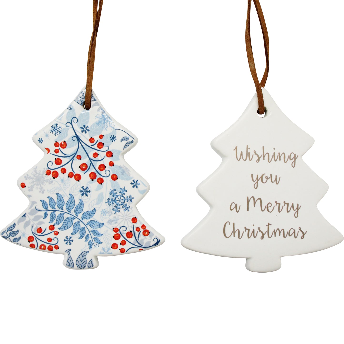 Hanging Ceramic Tree Xmas Berries