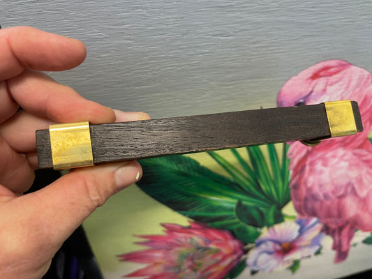 Black Resin And Brass Door Handles