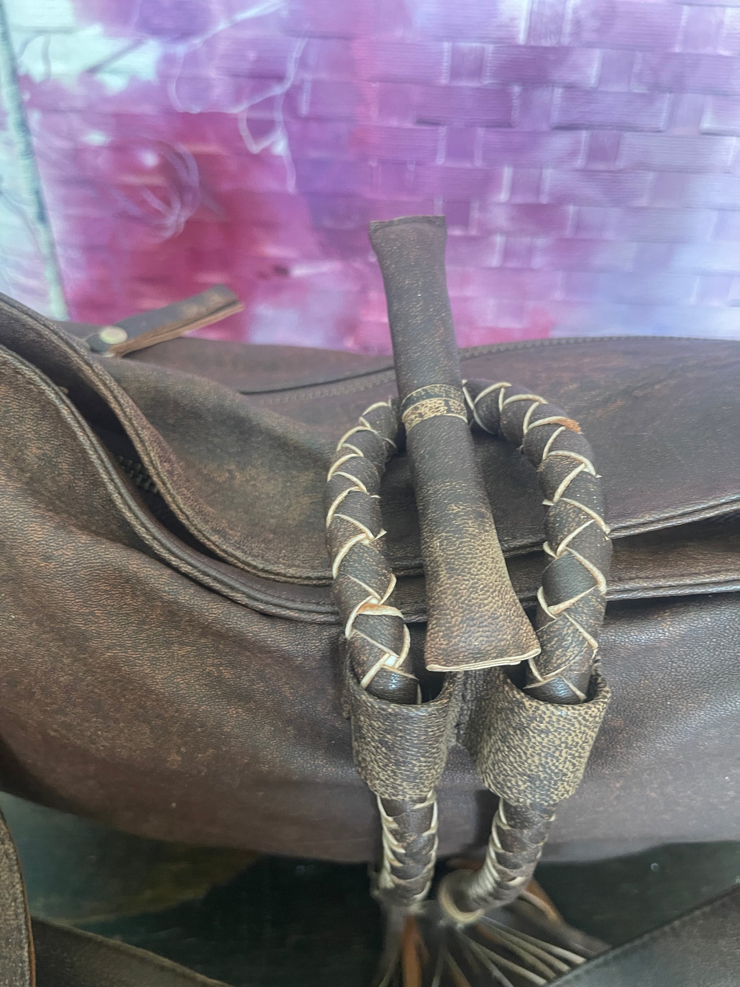 Large Goatskin Leather Shoulder Bag