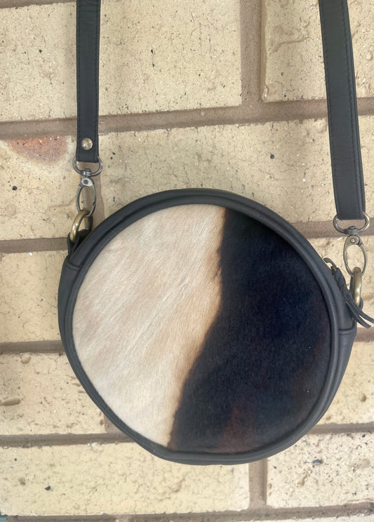 Round Cow Leather Bag