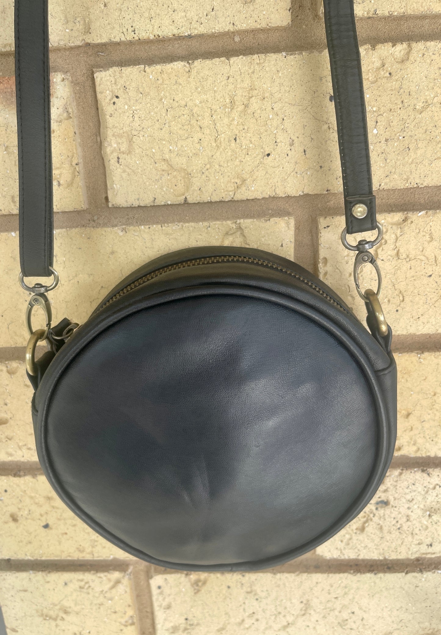 Round Cow Leather Bag