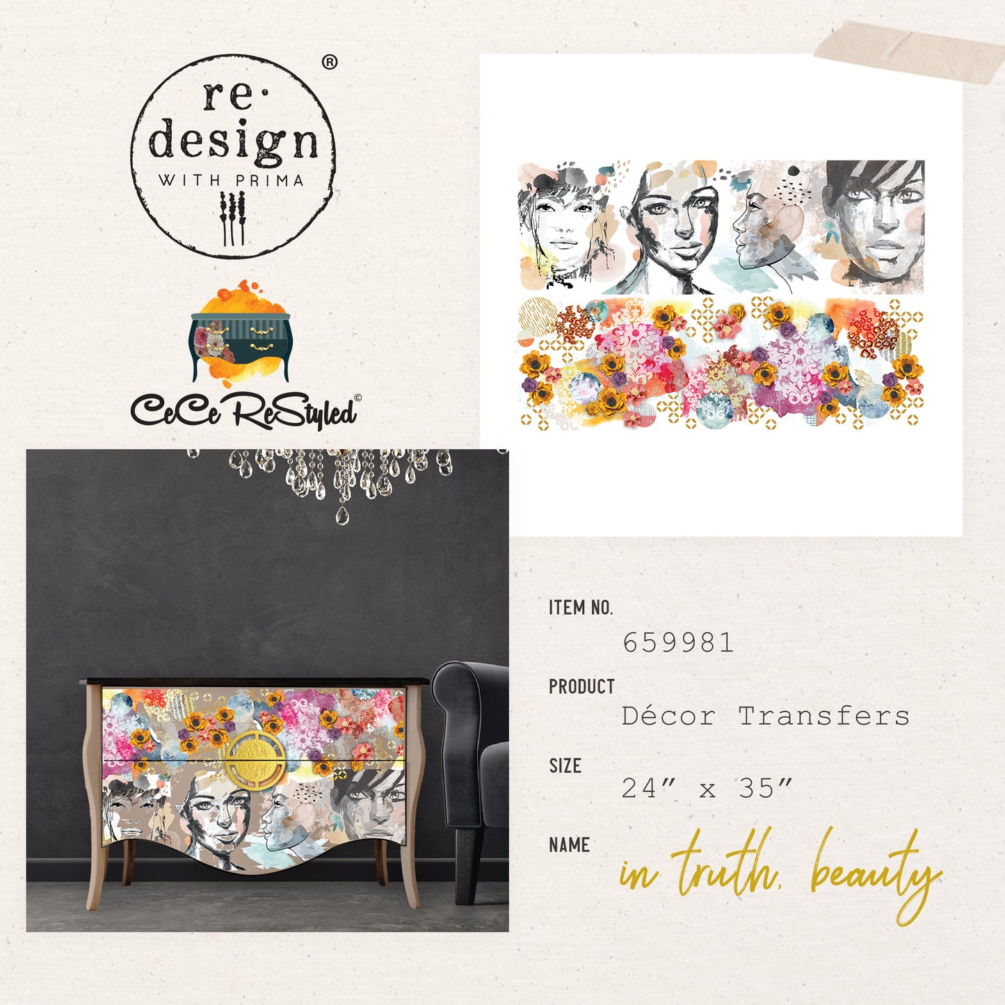 CeCe - In Truth, Beauty - Redesign Decor Transfer