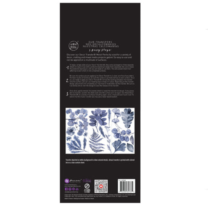 Redesign Small Transfers - Indigo - 3 sheets, 6" x 12"