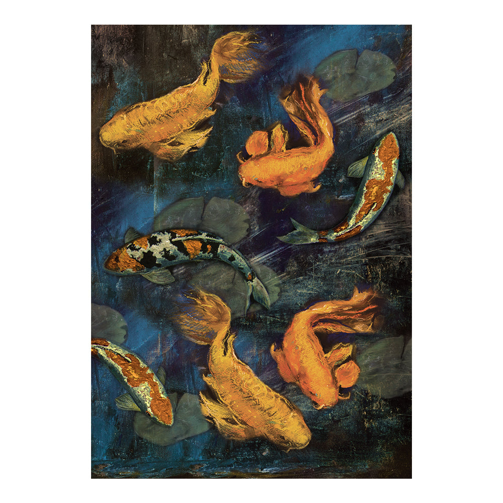 A1 DECOUPAGE FIBER – KOI POND – 1 SHEET