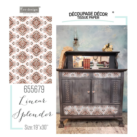 Linear Splendor - Redesign Decoupage Decor Tissue Paper