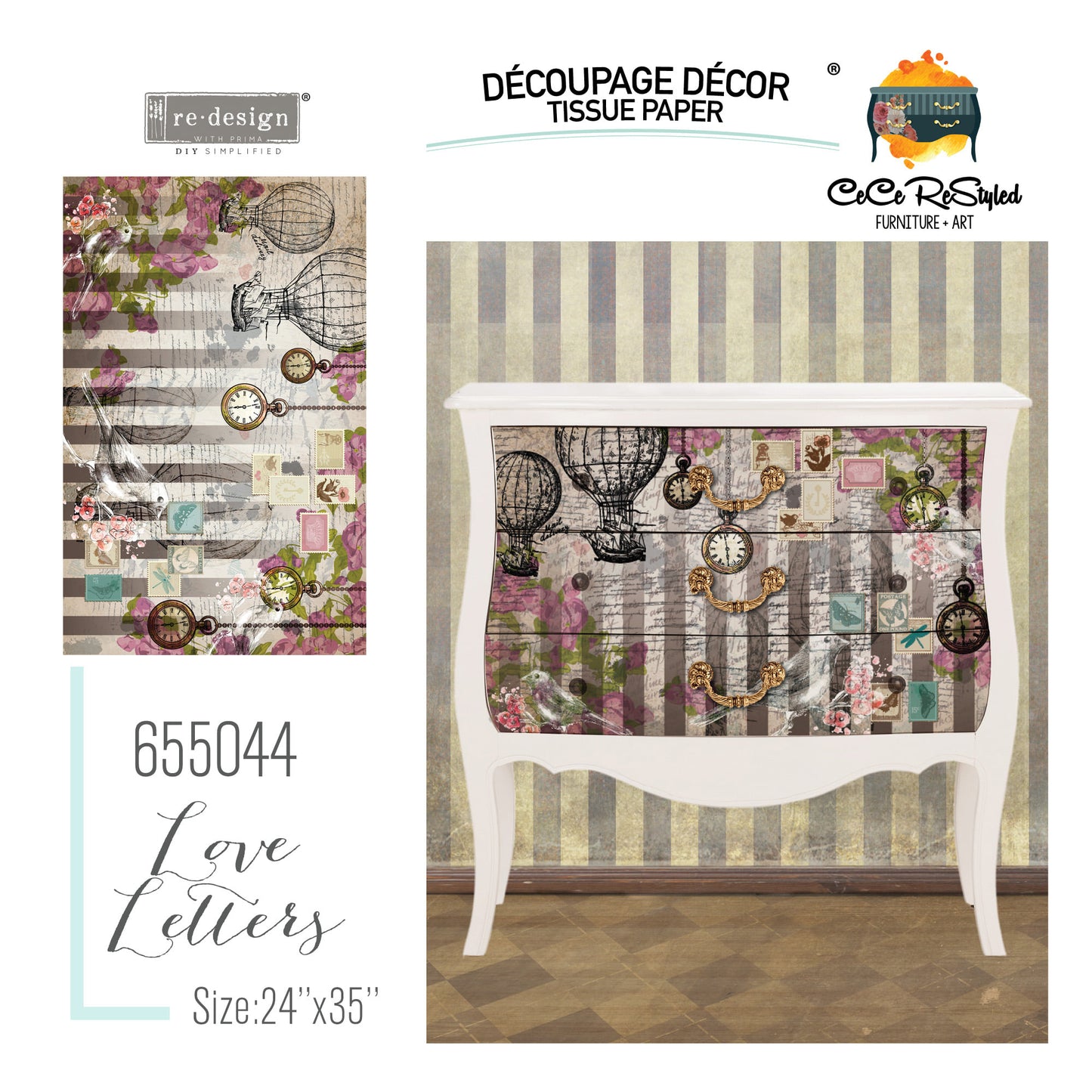 CeCe Love Letters - Redesign Decoupage Decor Tissue Paper