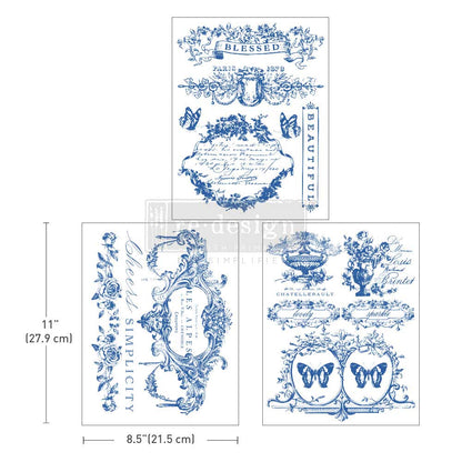 Redesign Middy Transfers –  Lovely Labels  - 3 sheets, 8.5"x11" (21.59cm x 27.94cm)