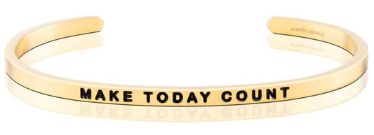Make Today Count Jewellery > Affirmation Bracelet > Mantra Bands Gold