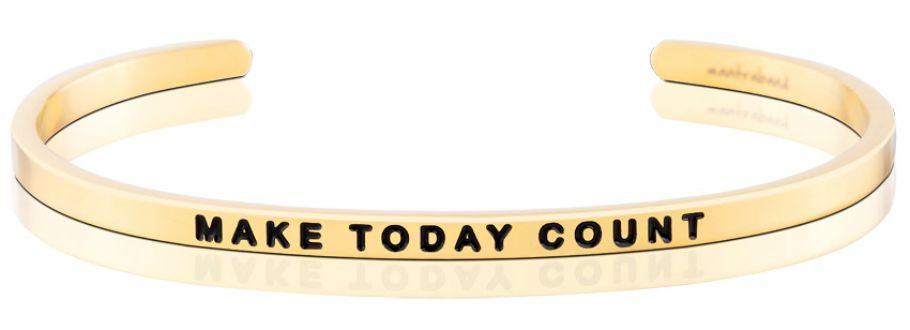 Make Today Count Jewellery > Affirmation Bracelet > Mantra Bands Gold