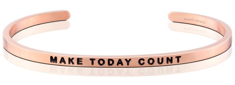 Make Today Count Jewellery > Affirmation Bracelet > Mantra Bands Rose Gold