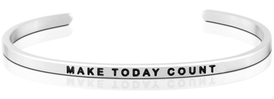Make Today Count Jewellery > Affirmation Bracelet > Mantra Bands Silver