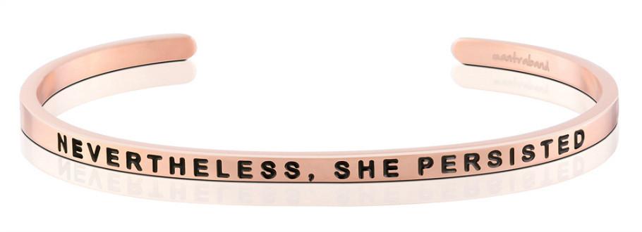 Nevertheless, She Persisted Jewellery > Affirmation Bracelet > Mantra Bands Rose Gold
