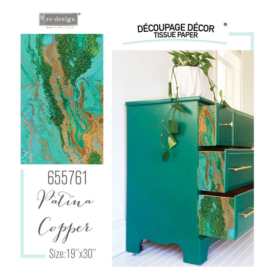 Patina Copper - Redesign Decoupage Decor Tissue Paper