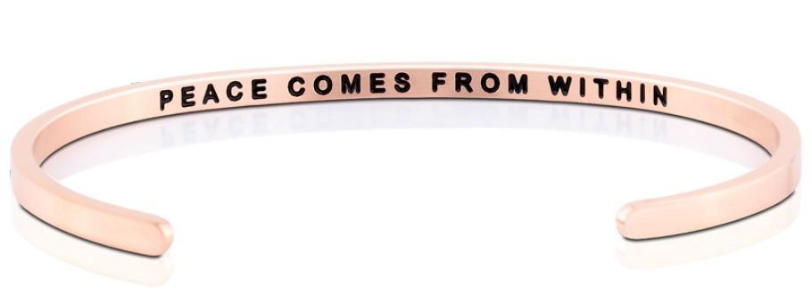 Peace Comes From Within Jewellery > Affirmation Bracelet > Mantra Bands Rose Gold