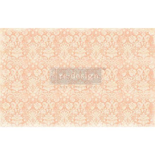 Peach Damask -  Decoupage Decor Tissue Paper